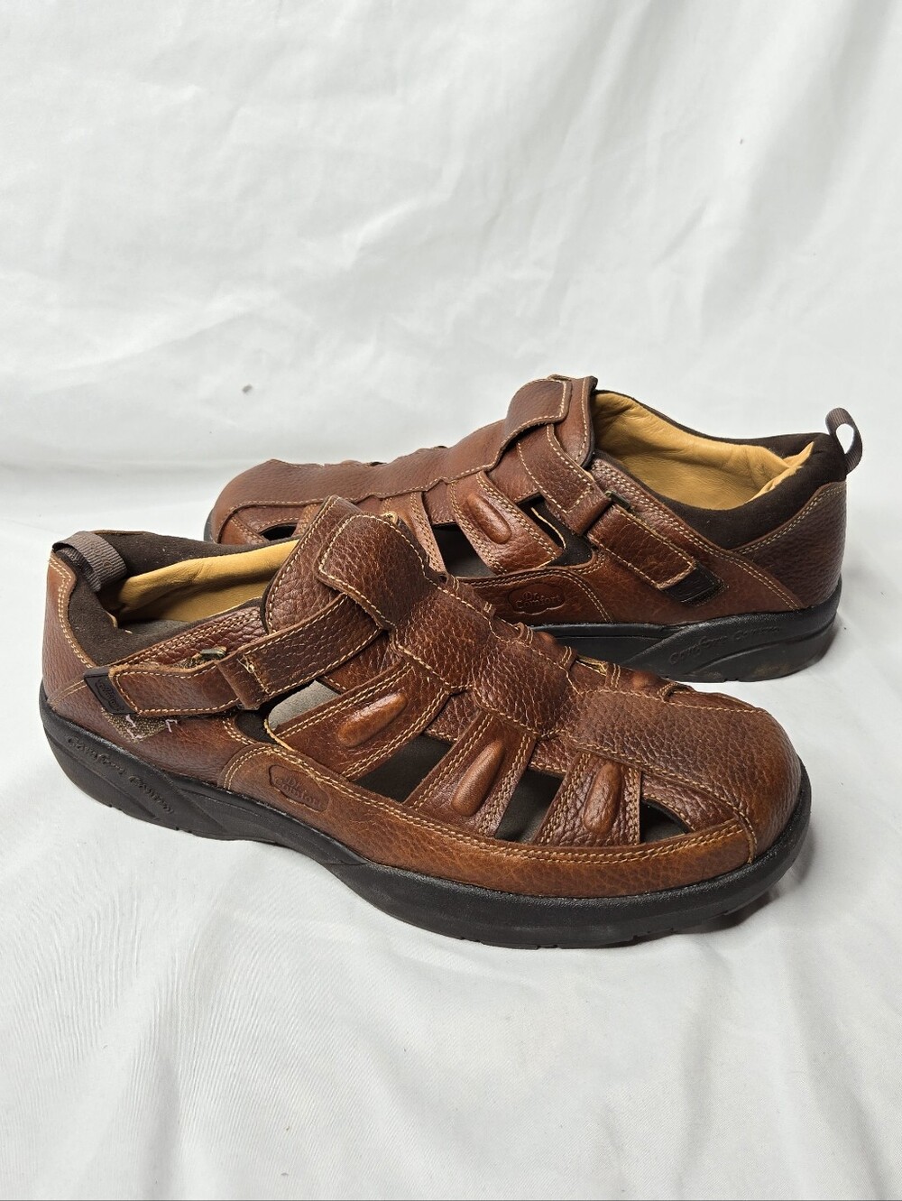 Dr. Comfort Fisherman 9820 Men’s 15 XW Brown Leather Diabetic Comfort Sandals